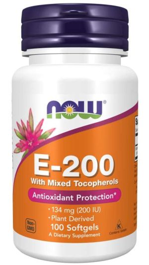 Now Foods NOW Витамин E 200 IU MT 100 Дражета