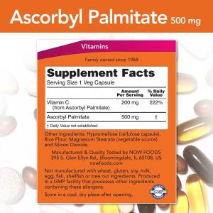 Now Foods NOW Ascorbyl Palmitate 500 мг 100 Капсули
