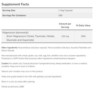 Now Foods NOW Magnesium Transporters 180 Vcaps