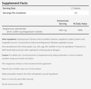 Now Foods NOW Magnesium Citrate 200 мг 250 Таблетки