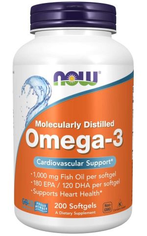 Now Foods NOW Omega 3 1000 мг 200 Дражета