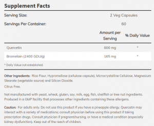 Now Foods NOW Quercetin + Bromelain 120 Капсули