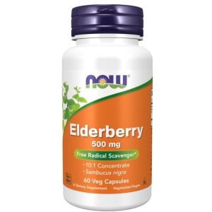 Now Foods NOW Elderberry 500 мг 120 Веган Капсули