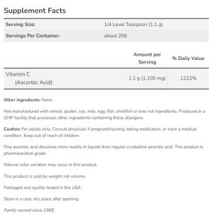 Now Foods NOW Vitamin C Powder 454 г