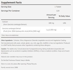Now Foods NOW Garcinia 1000 мг 120 Таблетки