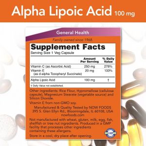 Now Foods NOW Alpha Lipoic Acid 100 мг 120 Капсули