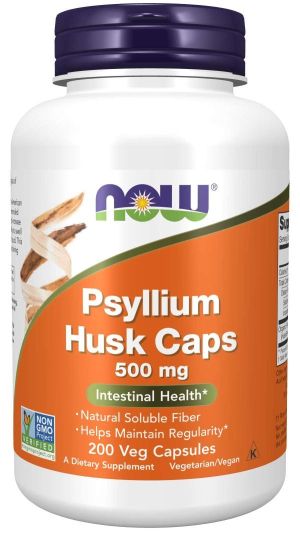 Now Foods NOW Psyllium Husk 500 мг 200 Капсули