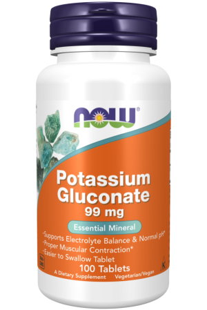 Now Foods NOW Potassium Gluconate (калий) 99 мг 100 Таблетки