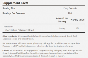 Now Foods NOW Potassium Citrate 99 мг 180 Capsules