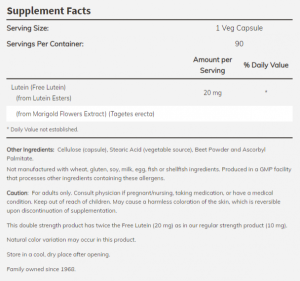 Now Foods NOW Lutein 20 мг 90 Vcaps