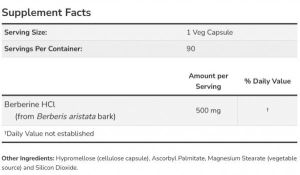 Now Foods NOW Berberine HCI 500 мг 90 Vegan Capsules