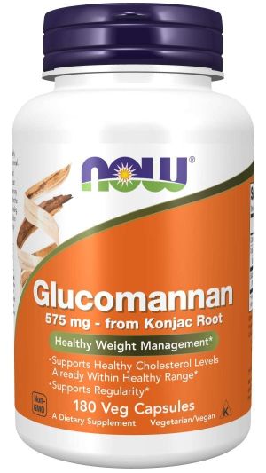 Now Foods NOW Glucomannan 575 мг 180 Caps
