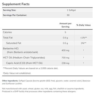 Now Foods NOW Berberine Glucose Support 90 Softgels