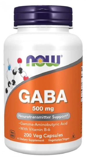 Now Foods NOW GABA 500 мг + B6 200 Капсули
