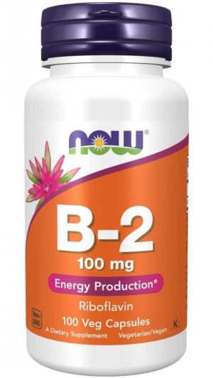 Now Foods NOW Витамин B 2 (riboflavin) 100 мг 100 Капсули