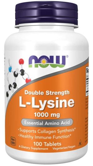 Now Foods NOW L Lysine 1000 мг 100 Tablets