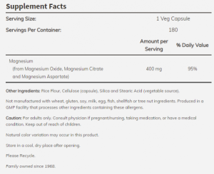 Now Foods NOW Magnesium Citrate 400 мг 180 Vcaps