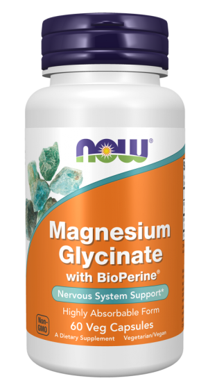 Now Foods NOW Magnesium Glycinate With Bioperine 60 Veg Капсули