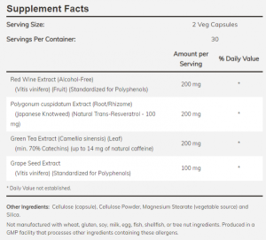 Now Foods NOW Natural Resveratrol 50 мг 60 Капсули