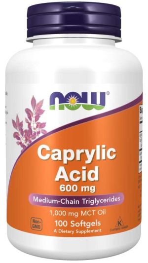 Now Foods NOW Caprylic Acid 600 мг 100 Дражета