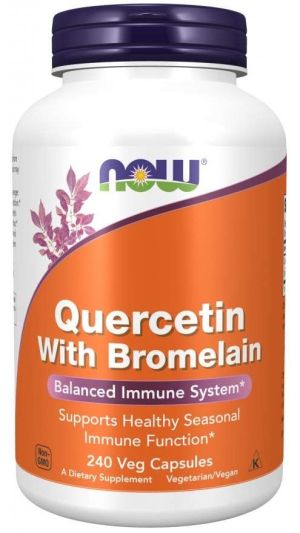 Now Foods NOW Quercetin + Bromelain 240 Капсули
