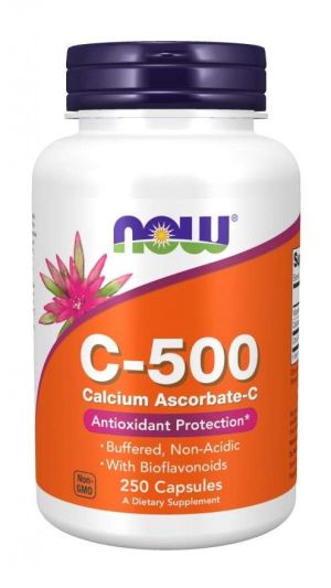 Now Foods NOW Vitamin C 500 Ascorbate 250 Веган Капсули