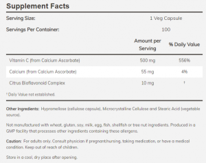 Now Foods NOW Vitamin C 500 Ascorbate 100 Веган Капсули
