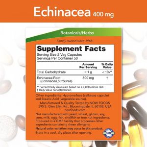 Now Foods NOW Echinacea 400 мг 100 Капсули
