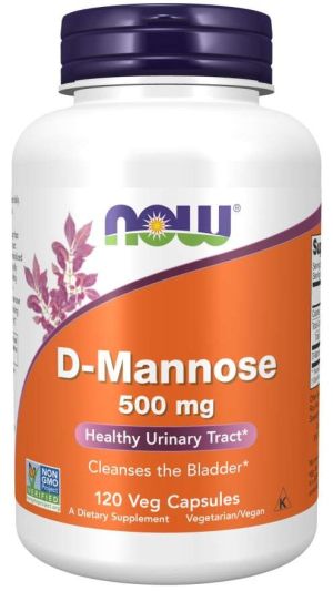 Now Foods NOW D Mannose 500 мг 120 Капсули