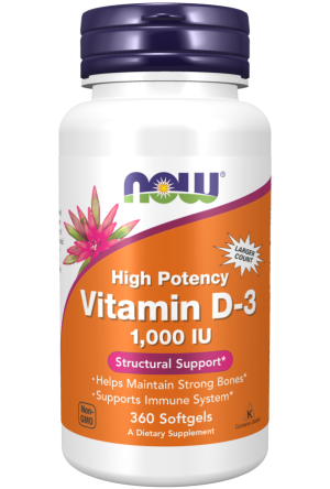 Now Foods NOW Vitamin D 3 1000 IU 360 Softgels