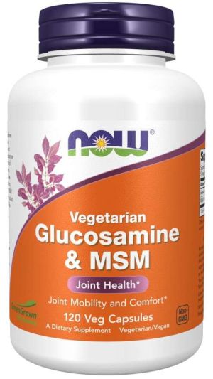 Now Foods NOW Vegetarian Glucosamine & MSM 500/500 120 Veg Capsules