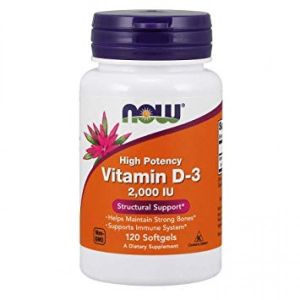 Now Foods NOW Витамин D 3 2000 IU 120 Дражета
