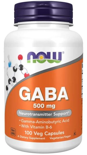 Now Foods NOW GABA 500 мг + B6 100 Капсули
