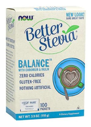 Now Foods NOW Stevia Balance (with Chromium & Inulin) 100 Пакета
