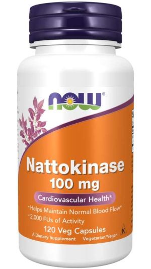 Now Foods NOW Nattokinase 100 мг 120 Капсули