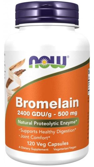 Now Foods NOW Bromelain 500 мг 120 Капсули