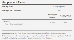 Now Foods NOW Selenium 200 кг 180 Капсули
