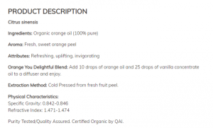 Now Foods NOW Био Масло От Портокал Oragnic Orange Oil 30 мл