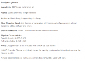 Now Foods NOW Масло От Евкалипт Eucalyptus Oil 118 мл