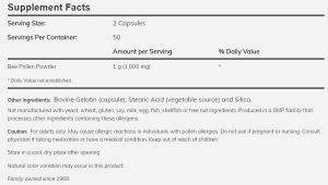 Now Foods NOW Bee Pollen 500 мг 250 Capsules
