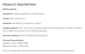 Now Foods NOW Био Масло От Мента Oragnic Peppermint Oil 30 мл
