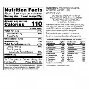 Now Foods NOW Sports Whey Protein Isolate Неовкусен 544 г