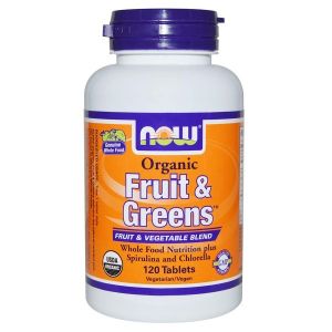 Now Foods NOW Fruit & Greens (organic) 120 Таблетки