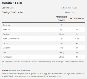 Now Foods NOW Spirulina Organic Powder 113 г