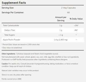 Now Foods NOW Apple Pectin (ябълков Пектин) 700 мг 120 Капсули