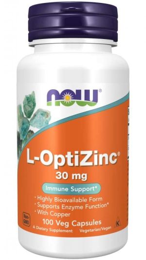 Now Foods NOW L Optizinc 30 мг 100 Капсули
