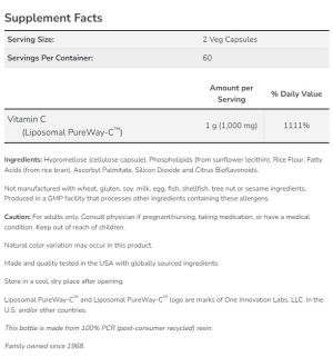 Now Foods NOW Liposomal Vitamin C 120 Vcaps