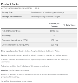 Now Foods Now Pets Omega 3 Support 180 Дражета
