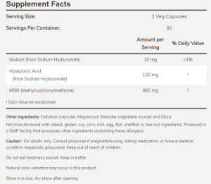 Now Foods NOW Hyaluronic Acid С MSM 120 Капсули