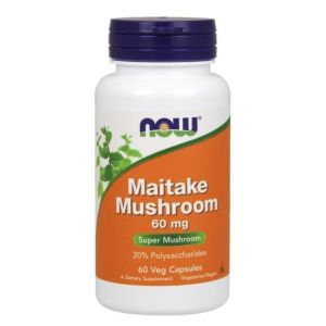 Now Foods NOW Maitake Mushrooms 60 мг 60 Капсули